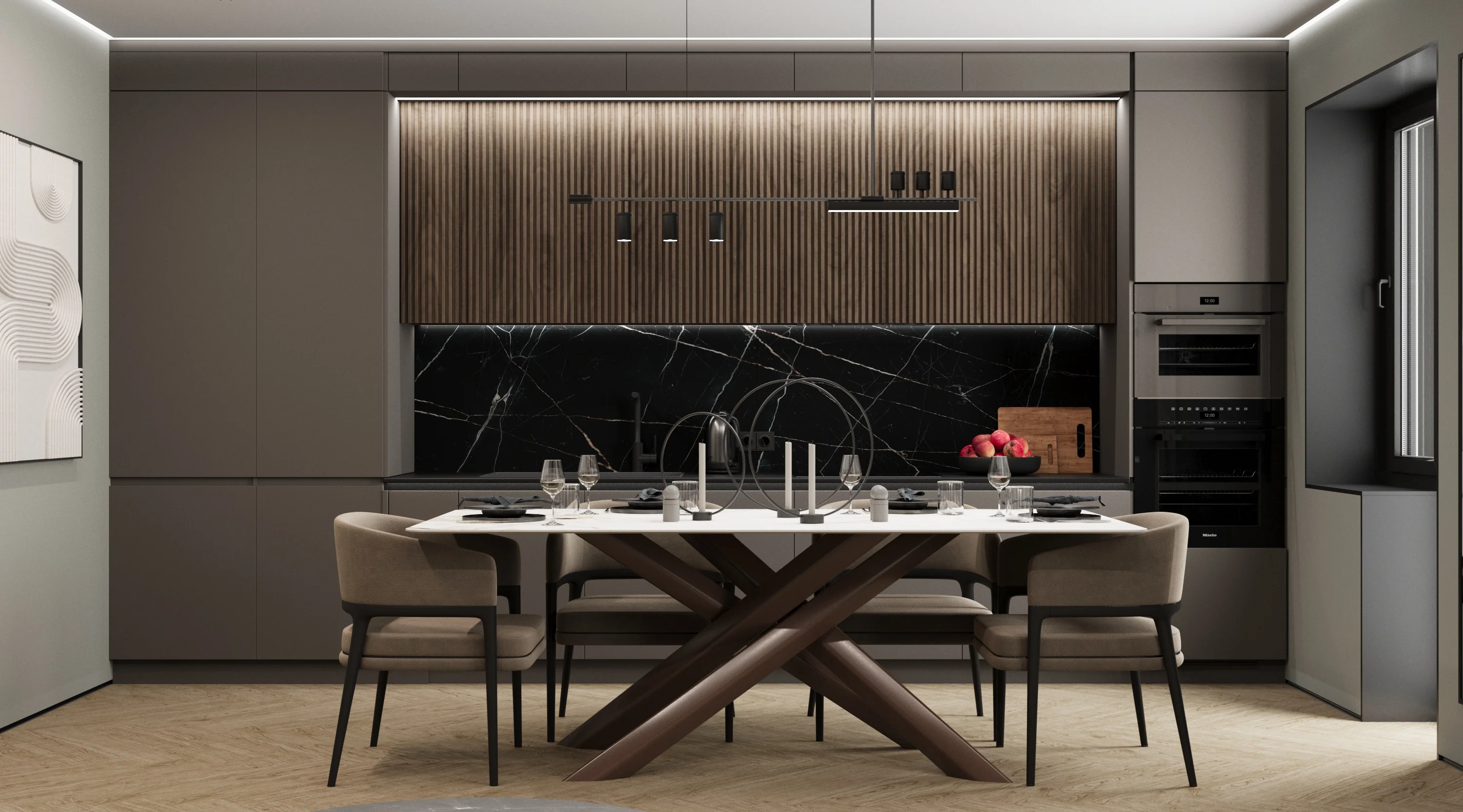 Визуализация кухни для ремонта квартиры в новостройке